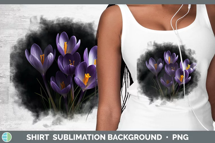 Flowers Crocus Shirt Sublimation Sublimation Background Desi
