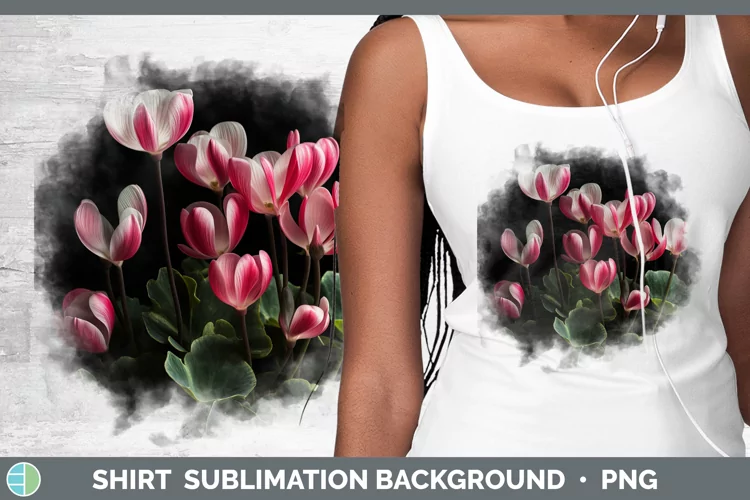 Flowers Cyclamen Shirt Sublimation Sublimation Background De