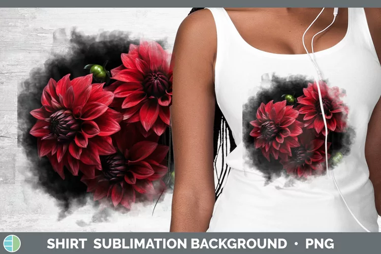 Flowers Dahlia Shirt Sublimation Sublimation Background Desi