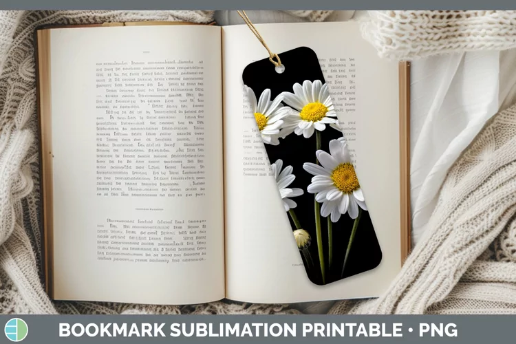 Flowers Daisy Bookmark Sublimation Printable Designs