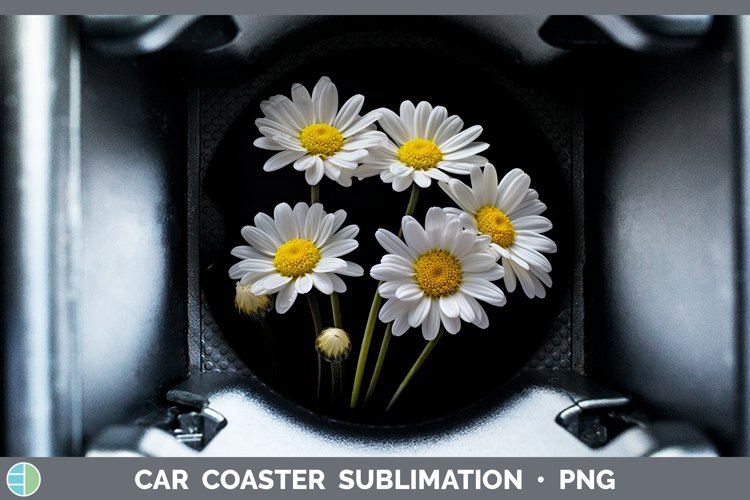 Flowers Daisy Car Coaster Sublimation Coaster Designs