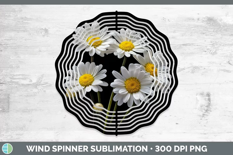 Flowers Daisy Wind Spinner Sublimation Spinner Designs