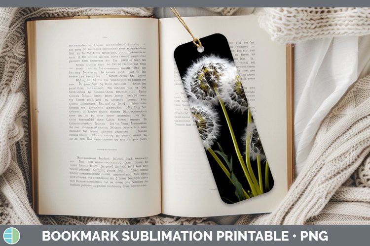 Flowers Dandelion Bookmark Sublimation Printable Designs