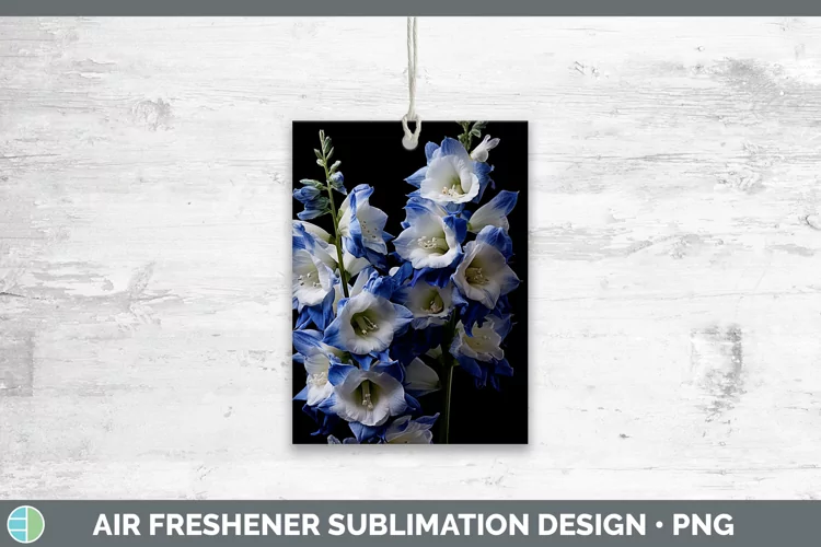 Flowers Delphinium Air Freshener Sublimation Car Freshener D