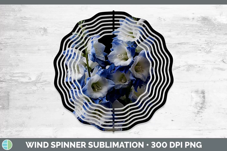 Flowers Delphinium Wind Spinner Sublimation Spinner Designs