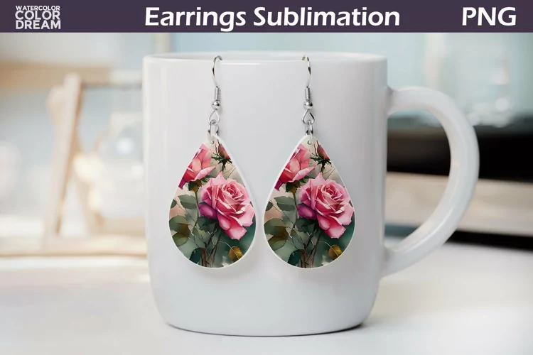 Roses Teardrop Earrings | Flowers Teardrop Earrings
