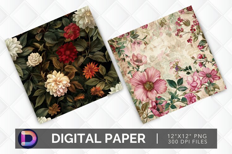 Flowers   Foliage Digital Paper