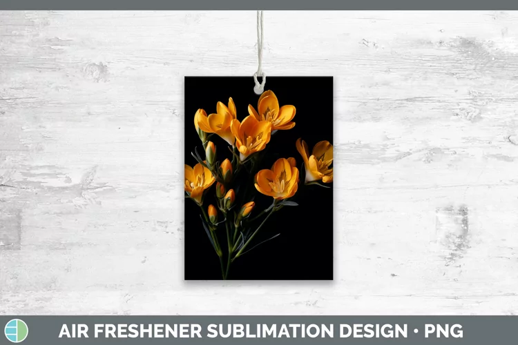 Flowers Freesia Air Freshener Sublimation Car Freshener Desi