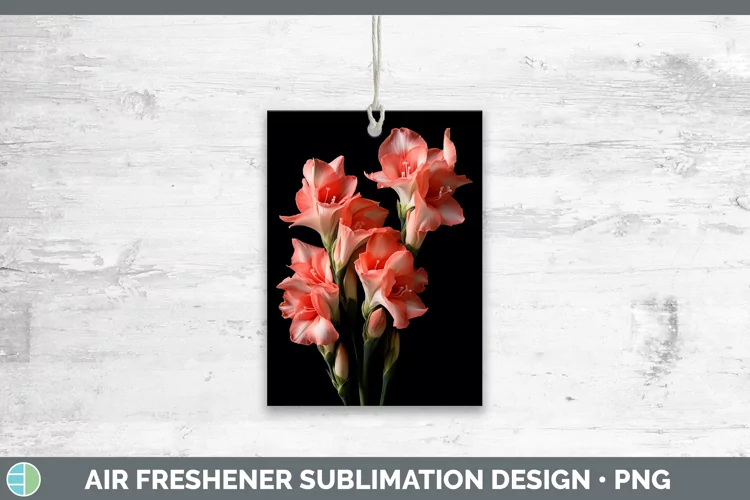 Flowers Gladiolus Air Freshener Sublimation Car Freshener De
