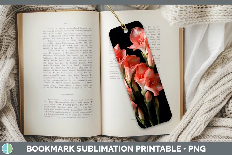 Flowers Gladiolus Bookmark Sublimation Printable Designs
