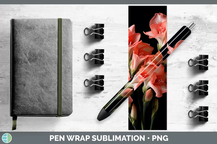 Flowers Gladiolus Pen Wrap Sublimation Epoxy Pen Designs