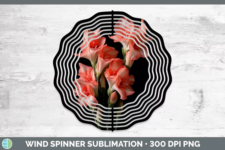 Flowers Gladiolus Wind Spinner Sublimation Spinner Designs