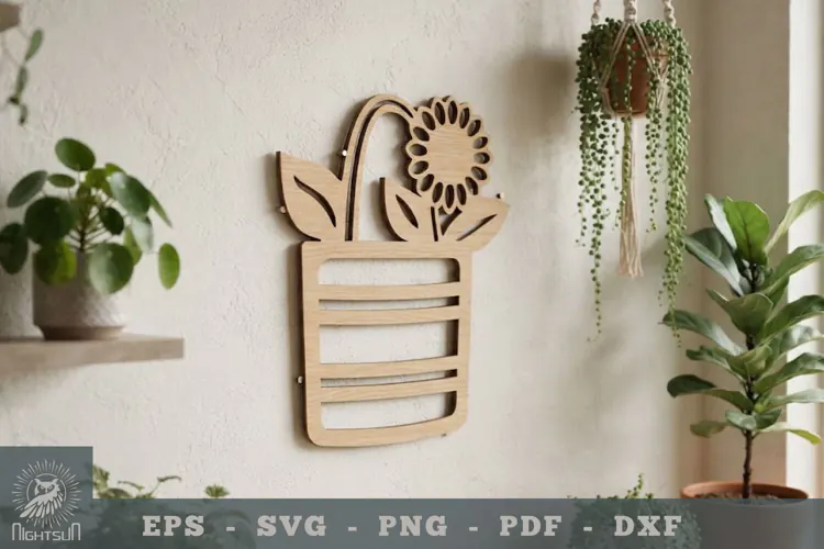 Flowers In Bag Lasercut Wall Decor 1