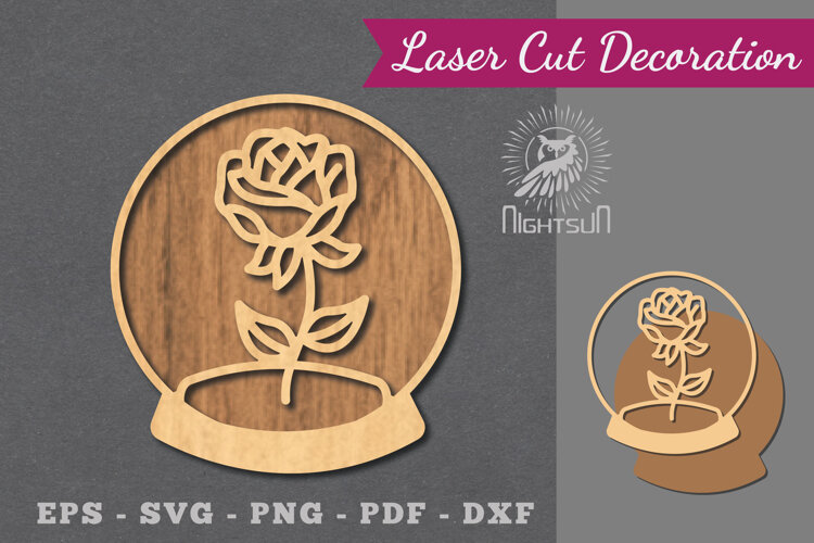 Flowers in Ball Laser Cut Decoration example image 1