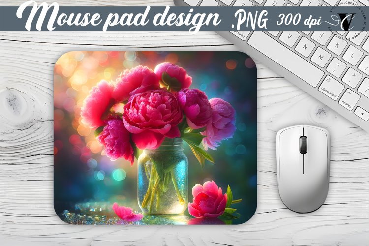 Mouse Pad | Flowers in glass jar