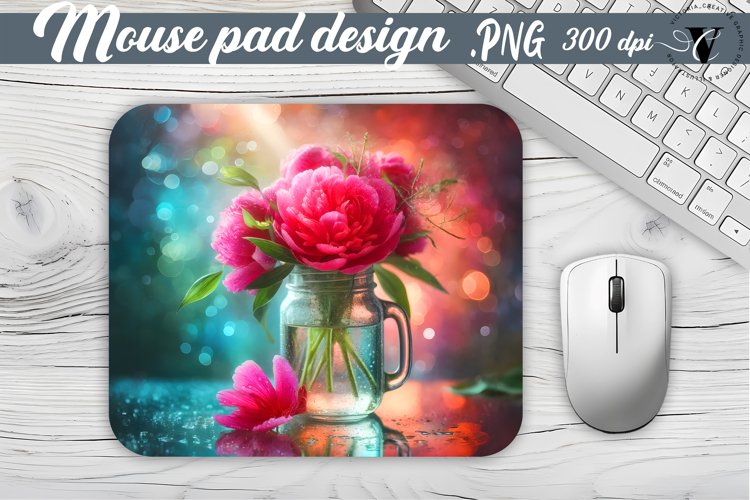 Mouse Pad | Flowers in glass jar