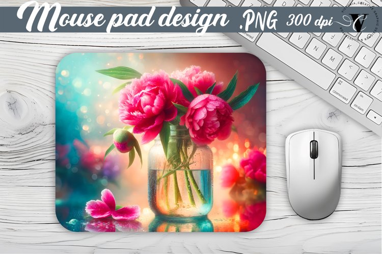 Mouse Pad | Flowers in glass jar