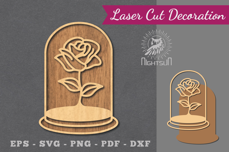Flowers in Tubes Laser Cut Decoration