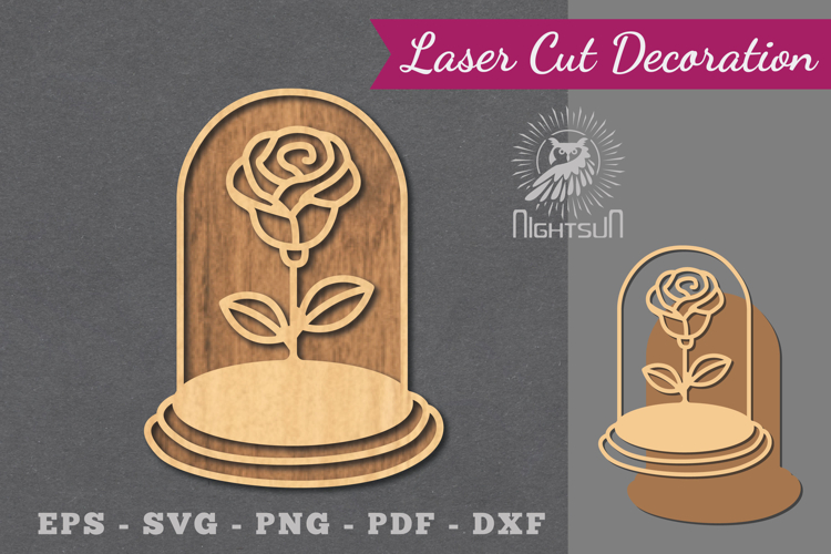 Flowers in Tubes Laser Cut Decoration