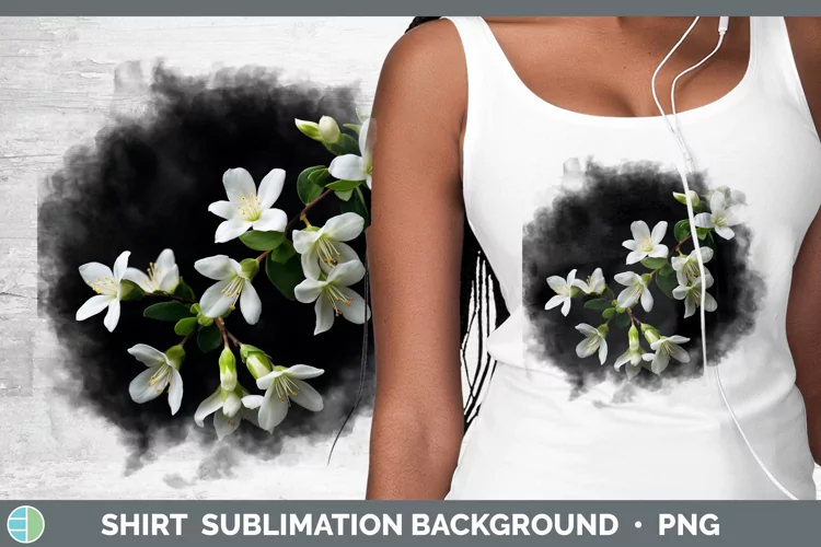 Flowers Jasmine Shirt Sublimation Sublimation Background Des