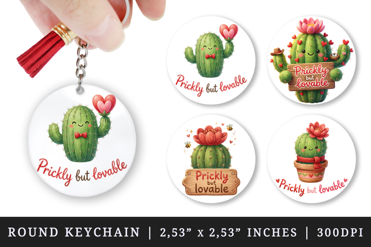 Flowers round keychain pintable sublimation design png