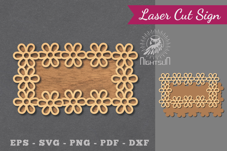 Flowers Laser Cut Sign