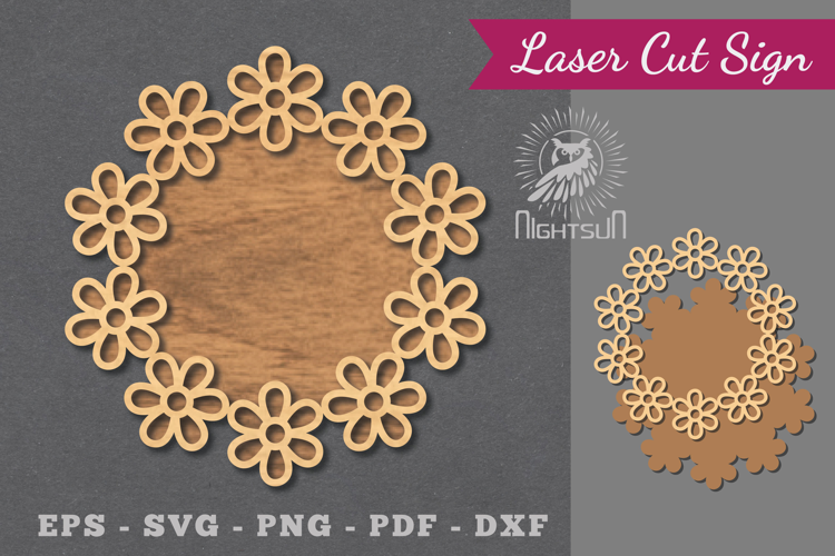 Flowers Laser Cut Sign