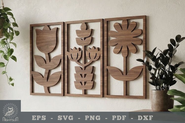 Flowers Lasercut Wall Decor example image 1