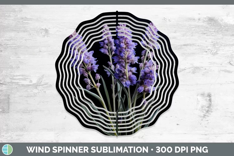 Flowers Lavender Wind Spinner Sublimation Spinner Designs