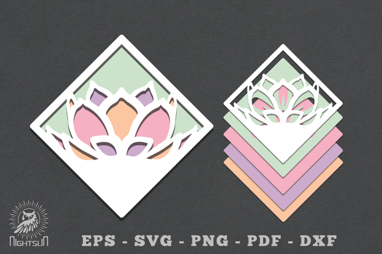 Flowers Layered Papercut SVG
