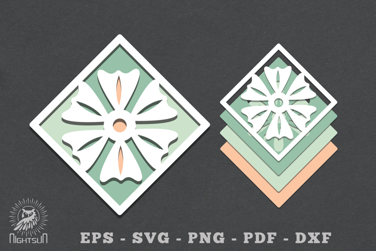 Flowers Layered Papercut SVG