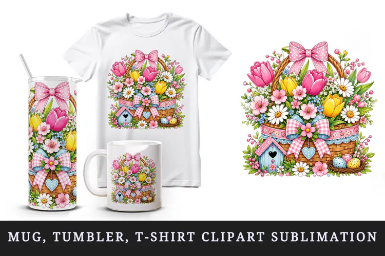 Flowers tumbler, mug wrap, clipart sublimation design