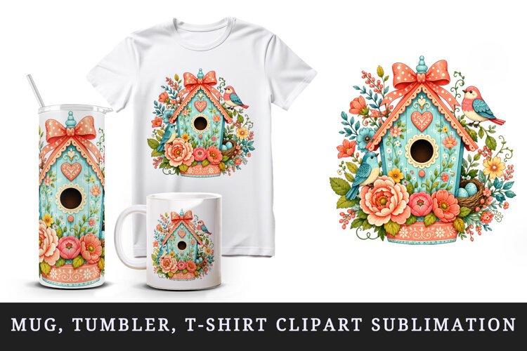 Flowers tumbler, mug wrap, clipart sublimation design example image 1