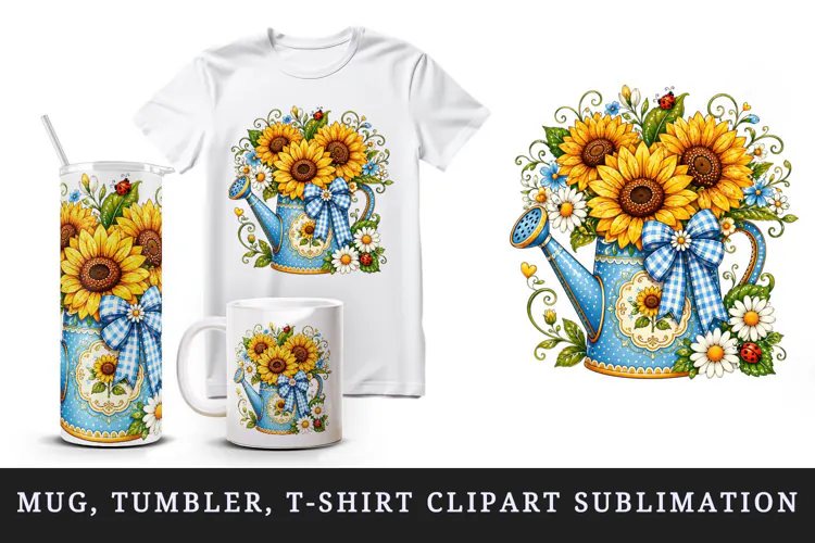 Flowers tumbler, mug wrap, clipart sublimation design