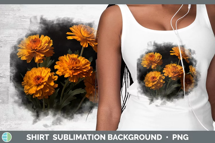 Flowers Marigold Shirt Sublimation Sublimation Background De