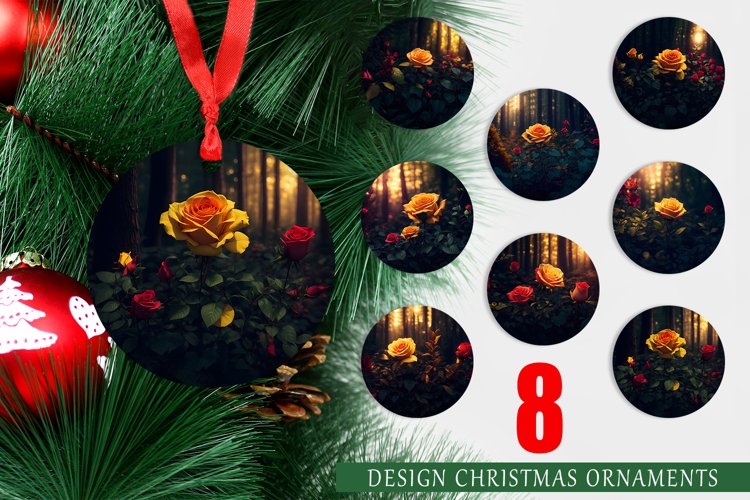Flowers Middle Forest Christmas Ornaments