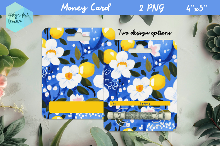 Flowers money card holder PNG