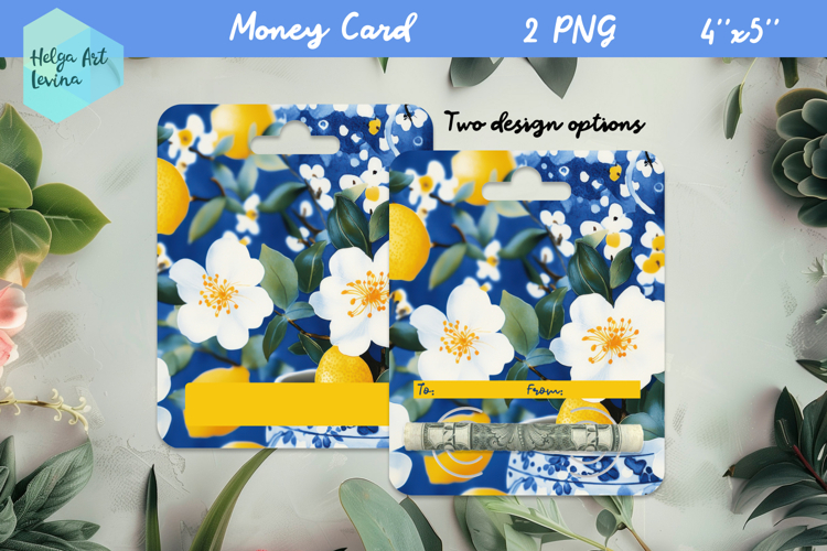 Flowers money card holder PNG