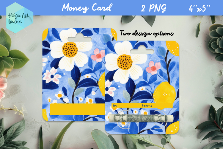 Flowers money card holder PNG