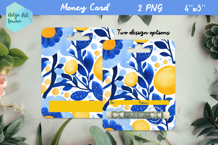 Flowers money card holder PNG