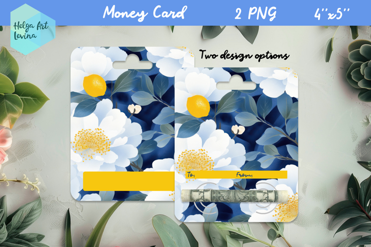 Flowers money card holder PNG