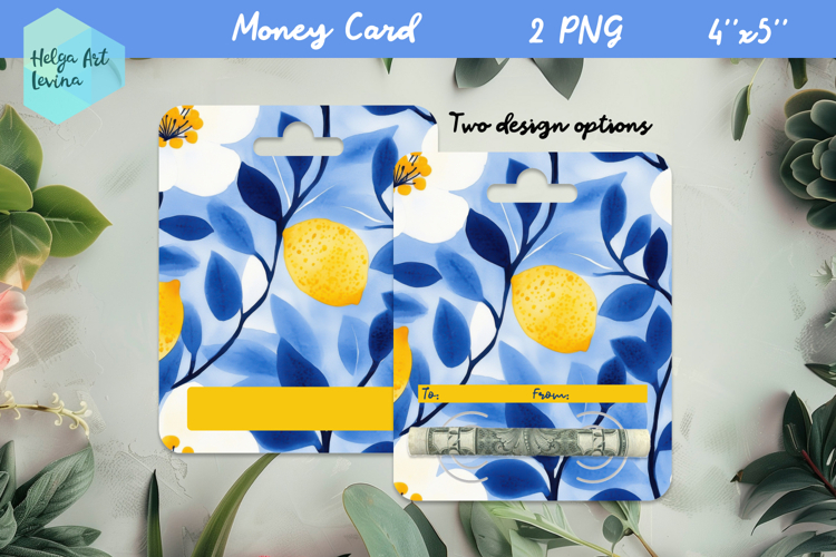 Flowers money card holder PNG