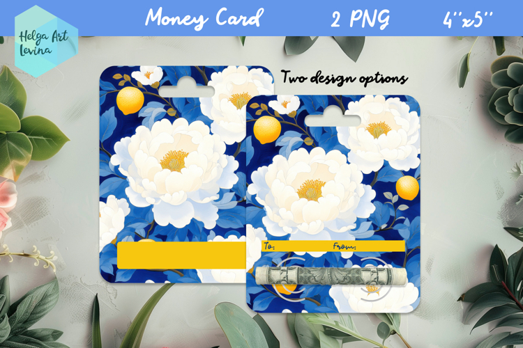 Flowers money card holder PNG