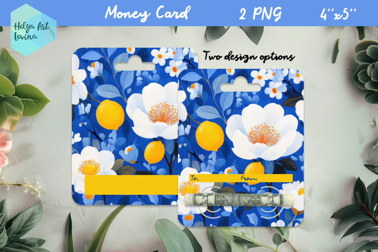 Flowers money card holder PNG