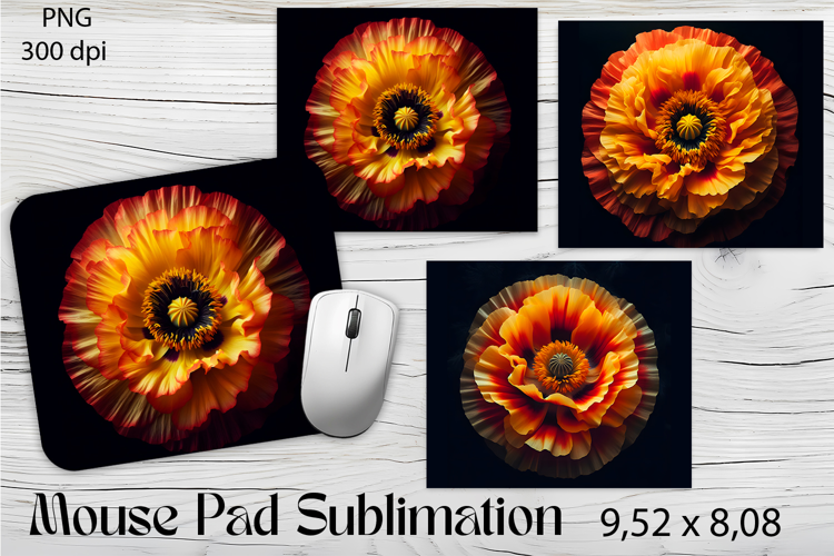 Flowers Mouse Pad. Flowers Mouse Pad Sublimation