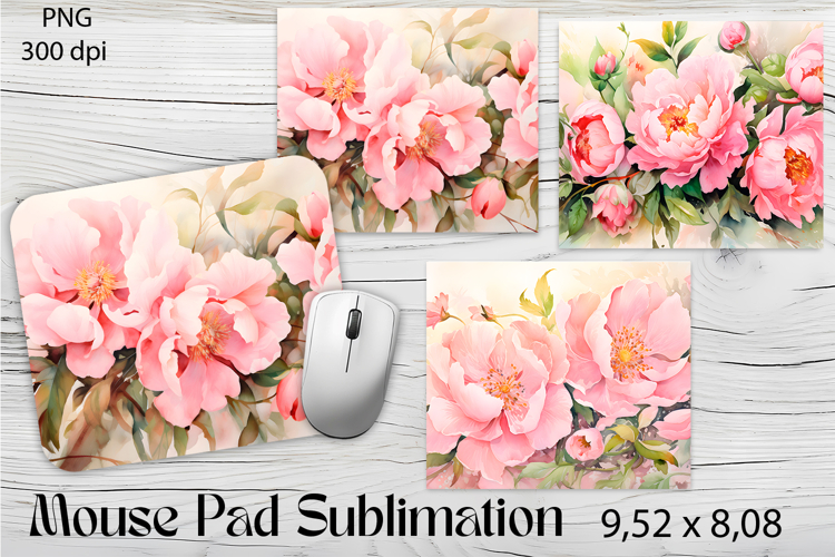 Flowers Mouse Pad. Flowers Mouse Pad Sublimation