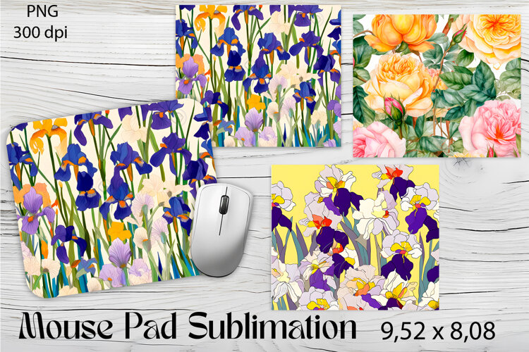 Flowers Mouse Pad. Flowers Mouse Pad Sublimation example image 1