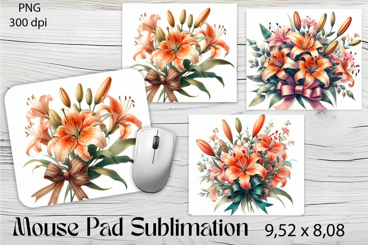 Flowers Mouse Pad. Flowers Mouse Pad Sublimation example image 1