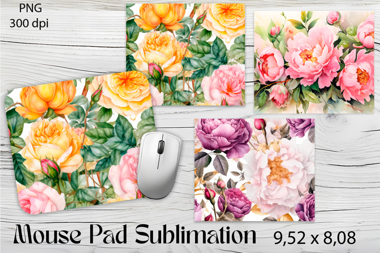 Flowers Mouse Pad. Flowers Mouse Pad Sublimation