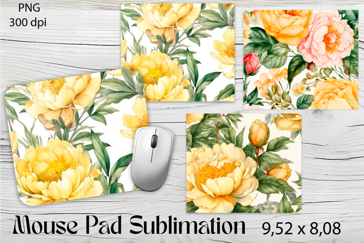 Flowers Mouse Pad. Flowers Mouse Pad Sublimation